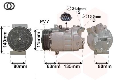 Компрессор кондиционера NISSAN/ RENAULT (выр-во) van Wezel 4300K486