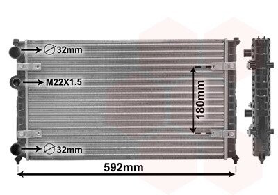 Радіатор охолодження двигуна AROSA/INCA/IBIZA2/VW POLO van Wezel 49002023