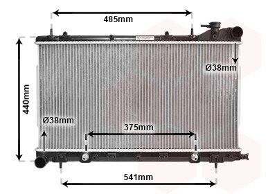 Радіатор охолодження двигуна FORESTER 20i MT/AT 02- van Wezel 51002049