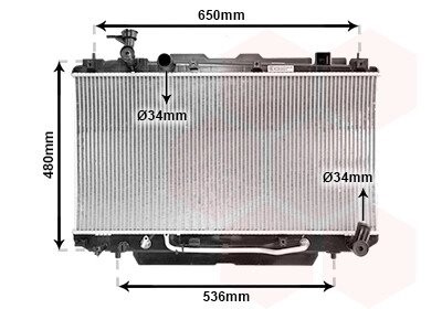 Радіатор FUNCR/RAV4 20i AT +-AC 00 van Wezel 53002301