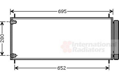 Радіатор кондиціонера (з осушувачем) Toyota Auris/Corolla 2.0/2.2D 05-14 van Wezel 53005406