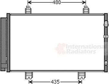 Радіатор кондиціонера (з осушувачем) Lexus LS 460 4.6 08- van Wezel 53005646