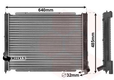 Радіатор охолодження двигуна VW TRANSP/SYNCR 81-90 van Wezel 58002034