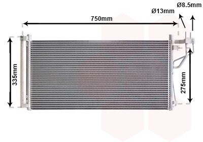 Конденсор кондиционера GRANDEUR/XG/MAGENTIS 05- van Wezel 82005184