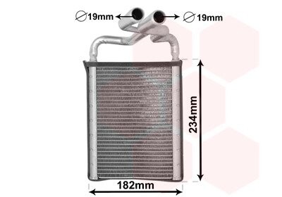 Радіатор обігрівача SANTA FE 20/22 CRDi 05-11 van Wezel 82006356