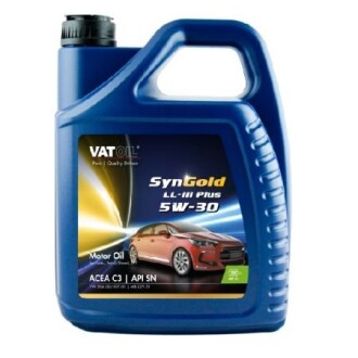 SynGold LL-III Plus 5W30 / 5л. / (ACEA C3-12, API SN, VW 504.00/507.00) vatoil 50642