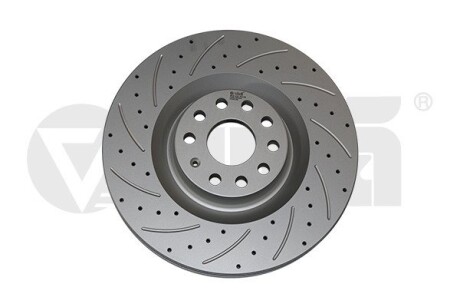 Диск гальмівний передній Skoda Superb (08-13)/VW Golf (06-13), Passat (06-11) перфорований (Geomet) vika 66151717001