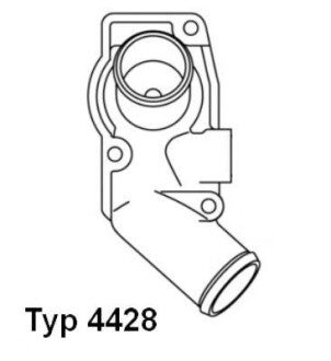 Термостат Opel Astra 2.0DI/DTI 98-05 (92°) (з корпусом) wahler 4428.92D