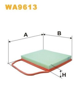 Фільтр повітряний BMW 1 (E82/E88)/3 (E91-E93)/5 (E60/E61) 3.0i N54/N55 06-13/Z4 3.0i N54 09-16 wix filters wa9613