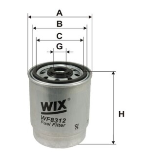 Фільтр палива wix filters wf8312