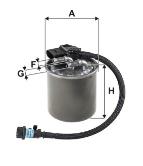 Фильтр топливный MB Vito (W447) 116 CDI 14- (OM651) wix filters wf8514 (фото 1)