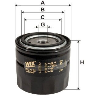 Фільтр масляний wix filters wl7135