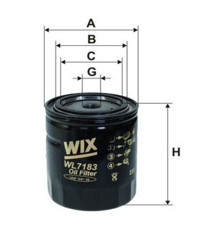 Фильтр масляный wix filters wl7183