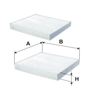 Фильтр салона BMW X3 (F25) 10-/X4 (F26) 14-18 (к-кт 2 шт)) B47/N20/N47/N55/N57 wix filters wp2076