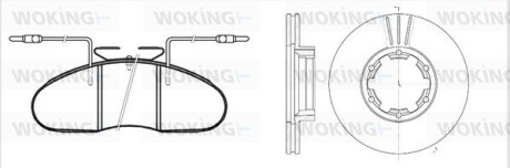 Колодки тормозные woking 81483.00