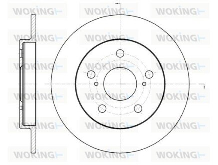 Диск тормозной задний (кратно 2) (Remsa) Toyota Corolla Auris 07>12 (D61074.00) woking d6107400