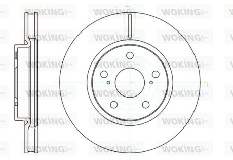 Диск гальмівний передній (кратно 2) (Remsa) Lexus IS 05> 12> (D61076.10) woking d6107610