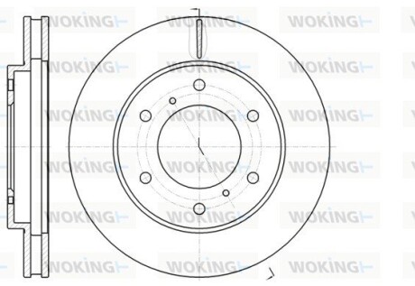 Диск гальмівний передній (кратно 2) (Remsa) Mitsubishi L200 05> / Pajero Sport II (D61118.10) woking d6111810