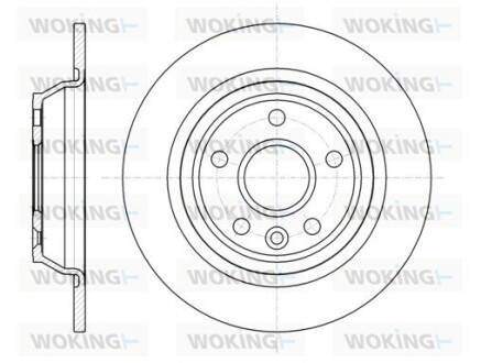 Диск тормозной задний (кратно 2) (Remsa) Ford Mondeo IV Galaxy S-max 07> / RR Evogue (D61167.00) woking d6116700