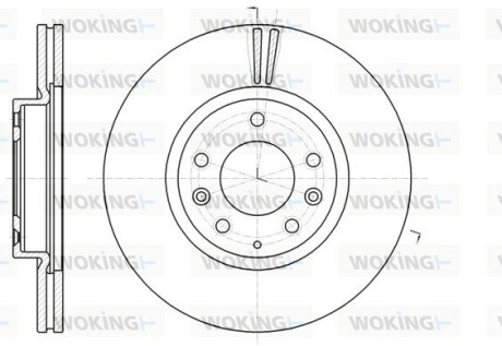 Диск тормозной передний (кратно 2) (Remsa) Mazda 6 II (D61235.10) woking d6123510