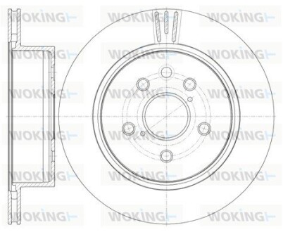 Диск гальмівний задній (кратно 2) (Remsa) Lexus GS 05> (D61255.10) woking d6125510