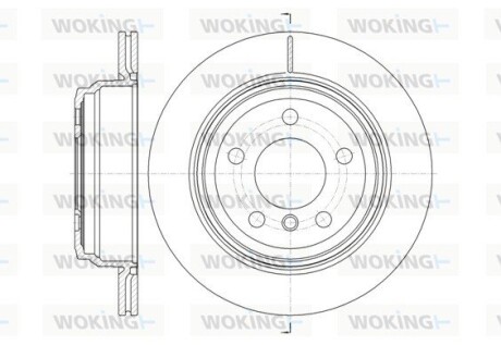 Диск тормозной задний (кратно 2) (Remsa) BMW 3F30 (D61453.10) woking d6145310