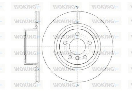 Диск тормозной задний (кратно 2) (Remsa) BMW X3F25 10>17 (D61455.10) woking d6145510