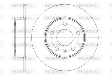 Диск тормозной задний (кратно 2) (Remsa) Opel Astra H Zafira B (D61468.00) woking d6146800