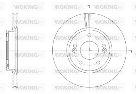 Диск тормозной передний (кратно 2) (Remsa) Hyundai i30 11> (D61507.10) woking d6150710