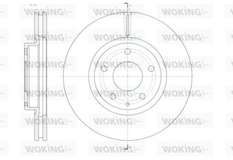 Диск тормозной передний (кратно 2) (Remsa) Mazda 6 III CX-5 I (D61520.10) woking d6152010