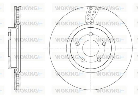 Диск гальмівний передній (кратно 2) (Remsa) Ford Kuga II / Connect II (D61561.10) woking d6156110