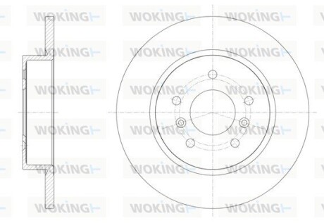 Диск тормозной задний (кратно 2) (Remsa) Nissan Qashqai II / Renault Kadjar 15>, Megane IV (D61582.00) woking d6158200