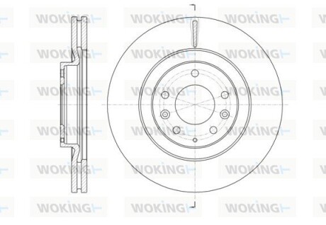 Диск тормозной передний (кратно 2) (Remsa) Mazda CX-7 I CX-9 I (D61638.10) woking d6163810