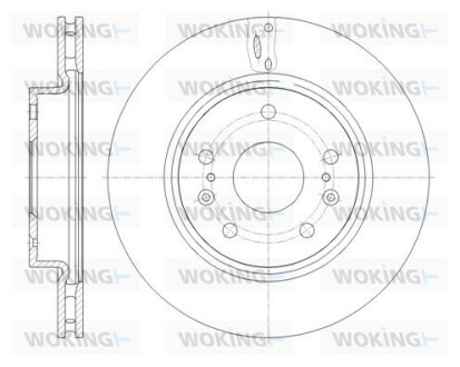 Диск тормозной передний (кратно 2) (Remsa) Suzuki SX-4 II Vitara 15> (D61665.10) woking d6166510 (фото 1)