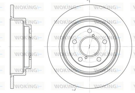 Диск тормозной задний (кратно 2) (Remsa) Subaru Forester 02>08 Impreza 00>08 (D6398.00) woking d639800