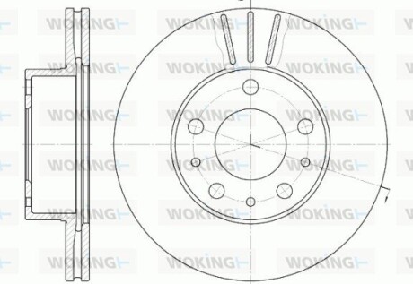 Диск гальмівний передній (кратно 2) (Remsa) PSA Jumper Boxer 06> 11> (D6476.10) woking d647610