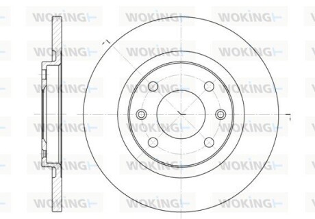 Диск тормозной передний (кратно 2) (Remsa) PSA C-Elysee 301 1,2VTi Berlingo Partner I (D6536.00) woking d653600