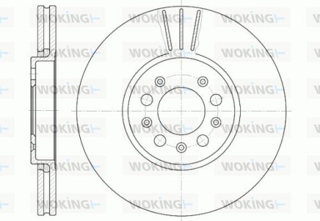 Диск тормозной передний (кратно 2) (Remsa) VAG Fabia I II Octavia I Rapid Roomster (D6544.10) woking d654410