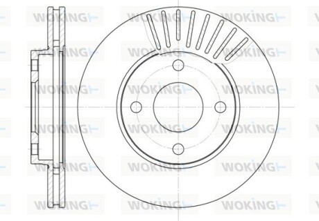 Диск гальмівний передній (кратно 2) (Remsa) Ford Fiesta Fusion 02>08 / Focus I (D6575.10) woking d657510