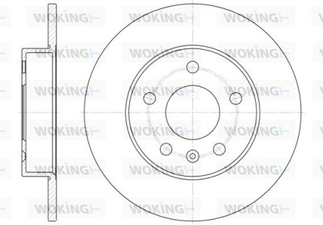 Диск тормозной задний (кратно 2) (Remsa) Opel Astra G H Zafira A B / Meriva A B (D6578.00) woking d657800