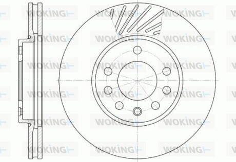 Диск тормозной передний (кратно 2) (Remsa) Opel Astra G H Zafira A / Meriva A / Combo C (D6584.10) woking d658410