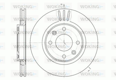 Диск гальмівний передній (кратно 2) (Remsa) PSA Berlingo Partner I / C-Elysee 301 / C4 I C3 / 207 208 307 (D6603.10) woking d660310