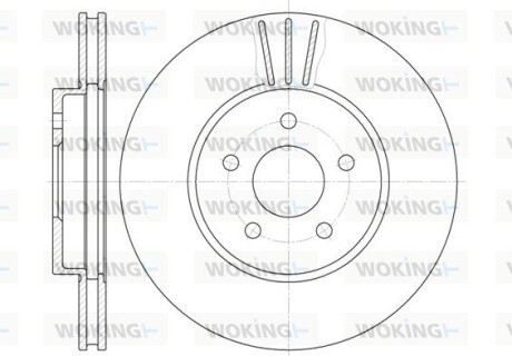 Диск тормозной передний (кратно 2) (Remsa) Ford Mondeo III (D6607.10) woking d660710