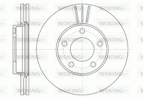 Диск тормозной передний (кратно 2) (Remsa) Mazda 3 I II 1,3-2,0i / Mazda 5 I II (D6671.10) woking d667110