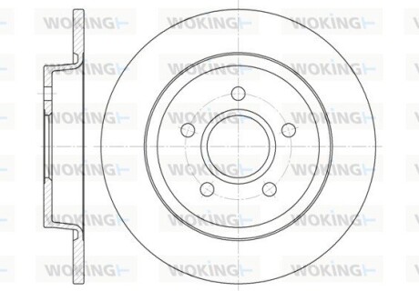 Диск тормозной задний (кратно 2) (Remsa) Ford Focus II C-max (D6712.00) woking d671200