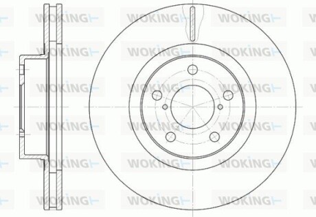 Диск гальмівний передній (кратно 2) (Remsa) Subaru Forester 02> 08> Impreza 00> 08> Legasy 03> 09> (D6715.10) woking d671510