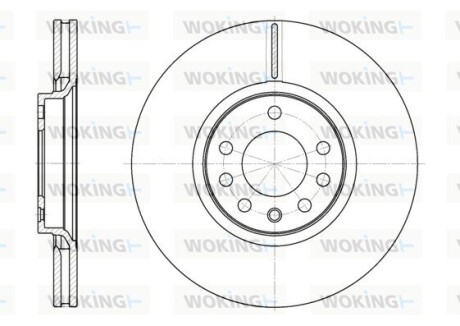 Диск тормозной передний (кратно 2) (Remsa) Opel Astra H Zafira B Meriva B Corsa D E (D6729.10) woking d672910