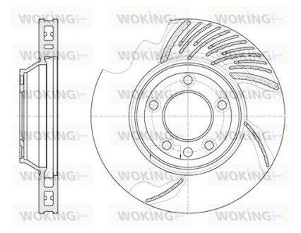 Диск тормозной передний правый (Remsa) Porsche Cayenne I II (D6769.11) woking d676911