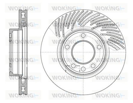 Диск тормозной передний правый (Remsa) Porsche Cayenne I / VW Touareg I II (D6773.11) woking d677311