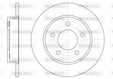 Диск гальмівний задній (кратно 2) (Remsa) Mazda 3 I II 1,3-2,0i (D6906.00) woking d690600